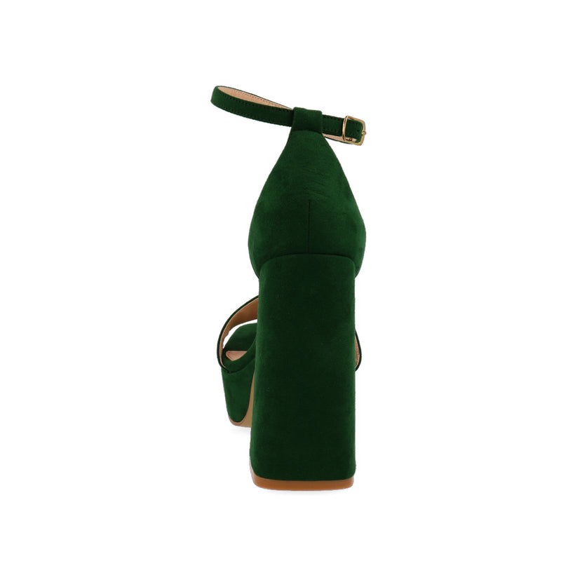 Sandalia tacón Trender color Verde para Mujer