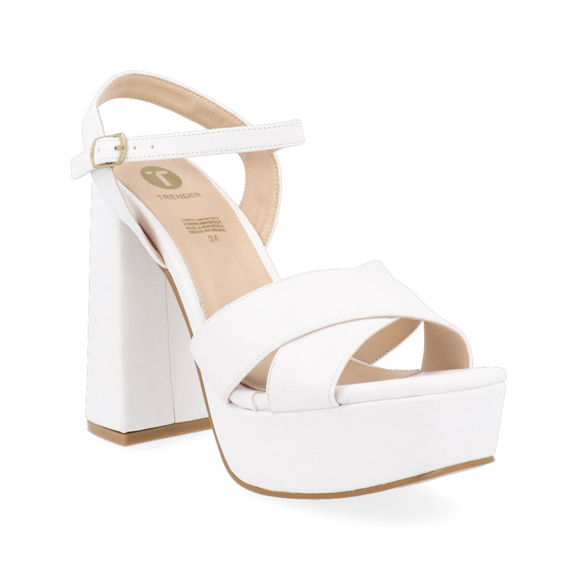 Sandalia de tacón Trender color Blanco para Mujer