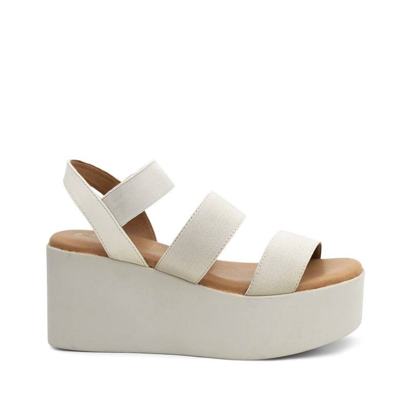 Sandalia con plataforma y elastico para mujer
