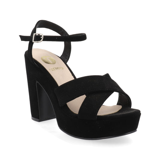 Sandalia de Vestir Trender color Negro para Mujer
