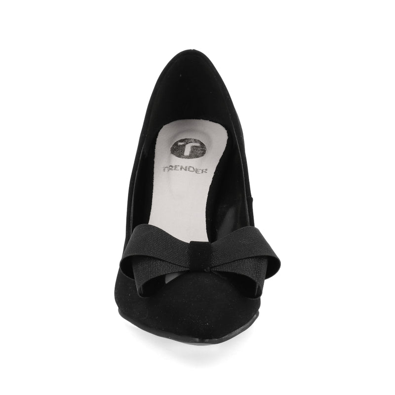 Zapatilla Color Negro con Moño para Mujer