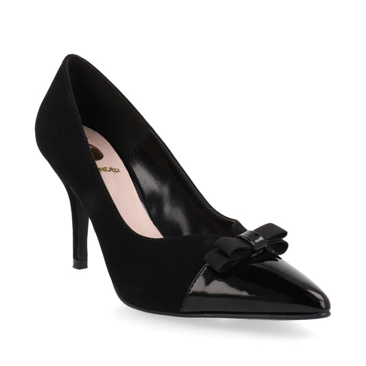 Zapatilla de tacón medio Trender color Negro para Mujer