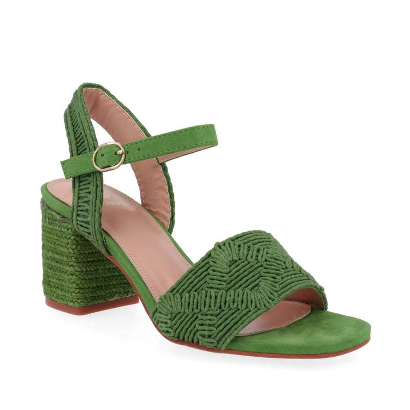 Sandalia de tacón Trender color Verde para Mujer