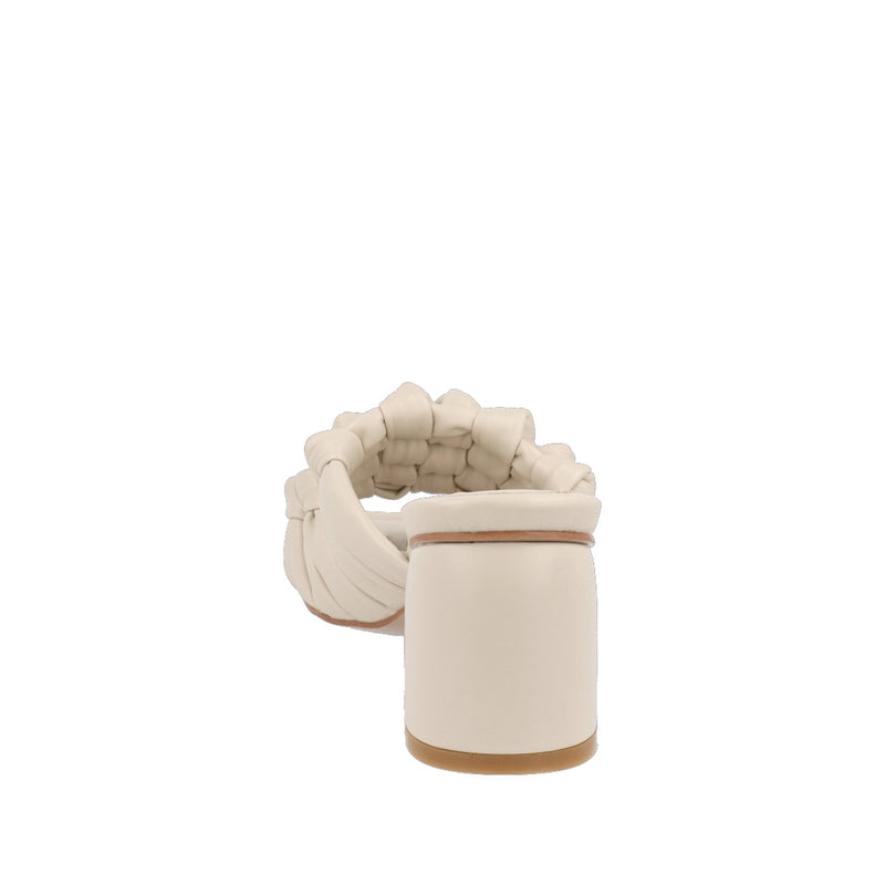 Sandalia Casual de tacón color Latte para Mujer