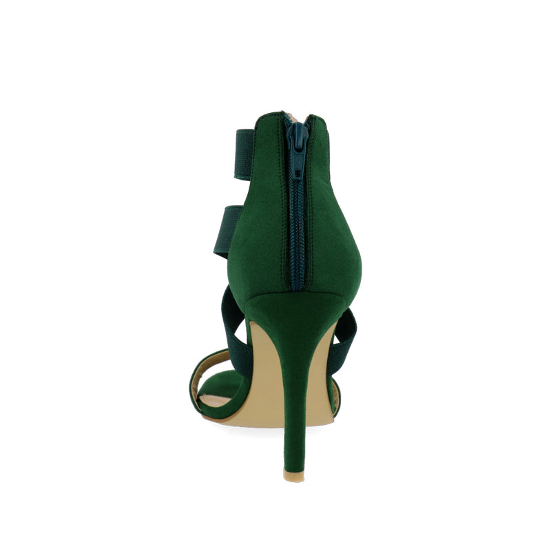 Sandalia de tacón color Verde para Mujer