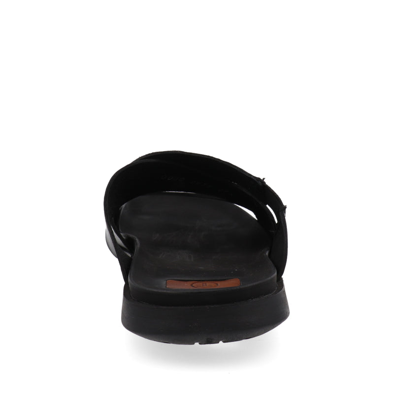 Sandalia Baja Cruzada  Color Negro para Hombre