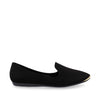 Balerina Color Negro con Detalle Metalico para Mujer