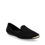 Balerina Color Negro con Detalle Metalico para Mujer