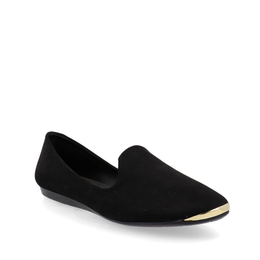 Balerina Color Negro con Detalle Metalico para Mujer