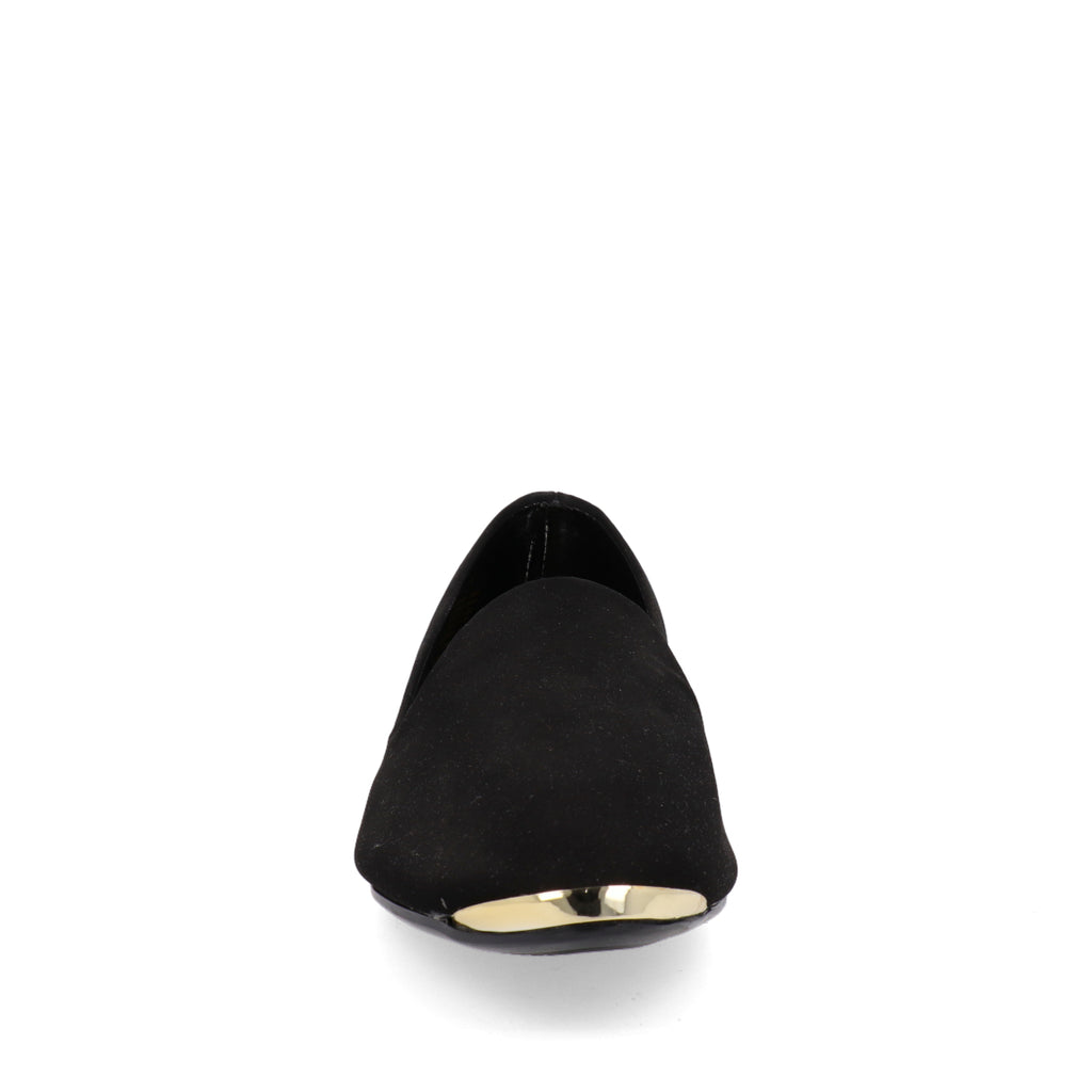 Balerina Color Negro con Detalle Metalico para Mujer