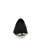 Balerina Color Negro con Detalle Metalico para Mujer
