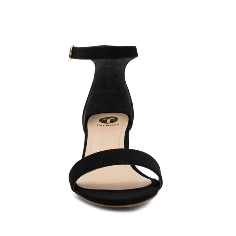 Sandalia de tacón estilo casual Trender color Negro