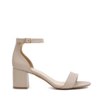 Sandalia de tacón Trender color beige para Mujer