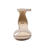 Sandalia de tacón Trender color beige para Mujer