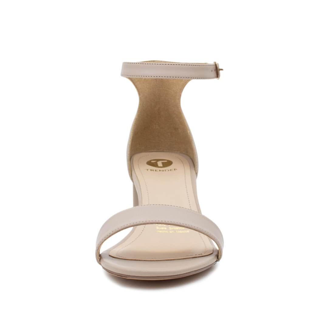 Sandalia de tacón Trender color beige para Mujer