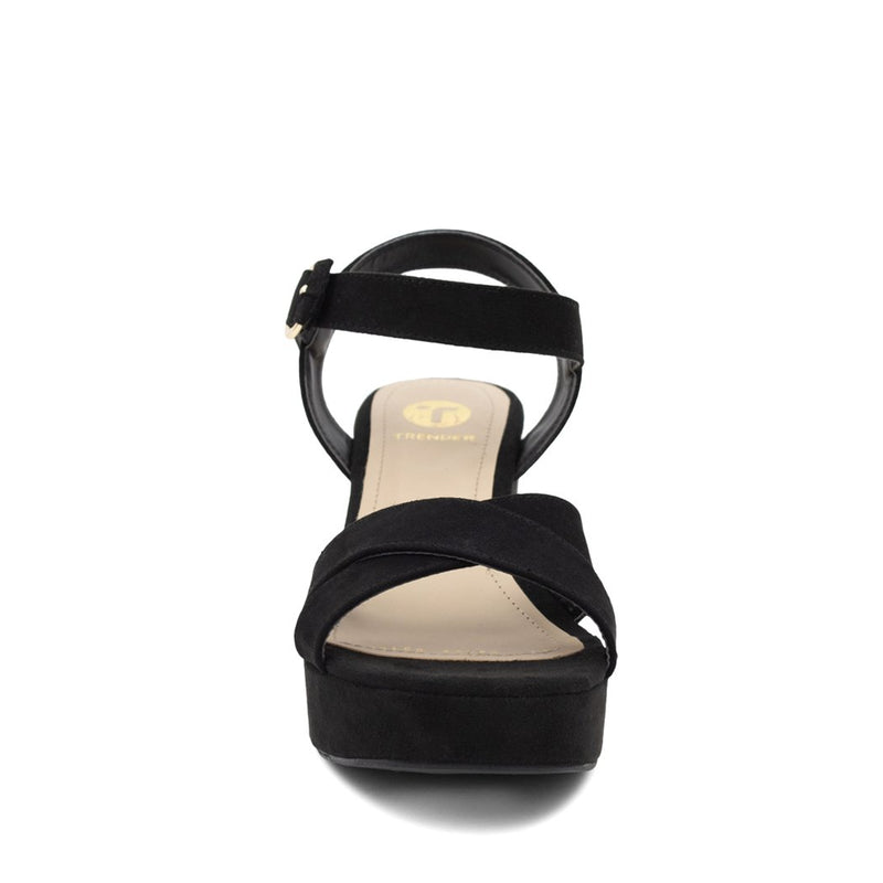 Sandalia de tacón Trender color negro para mujer
