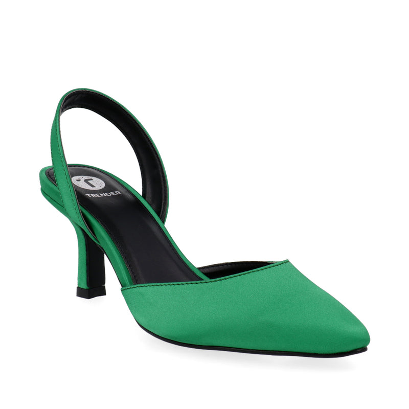 Zapatilla de tacón medio Trender color Verde para Mujer