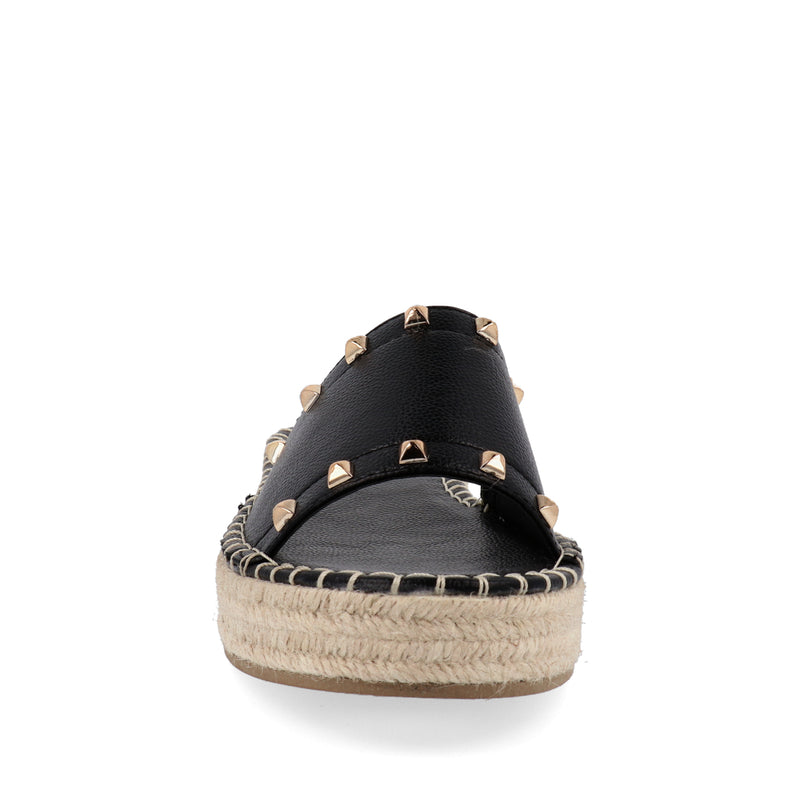 Alpargata Color Negro con Suela Tipo Yute para Mujer