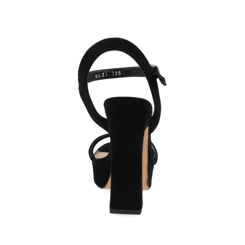 Sandalia Color Negro con Tacón Alto para Mujer