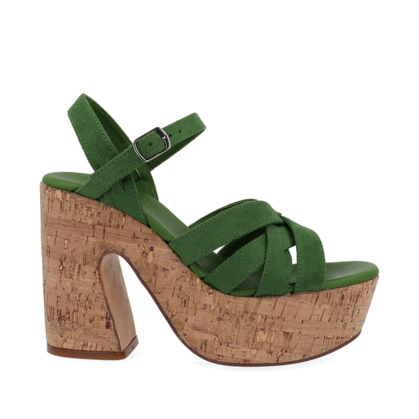 Sandalia Casual Trender color Verde para Mujer