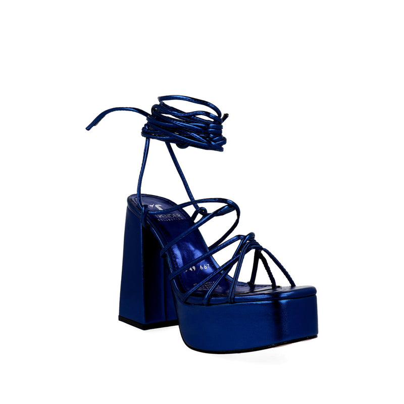 Sandalia de tacón Trender color azul para Mujer
