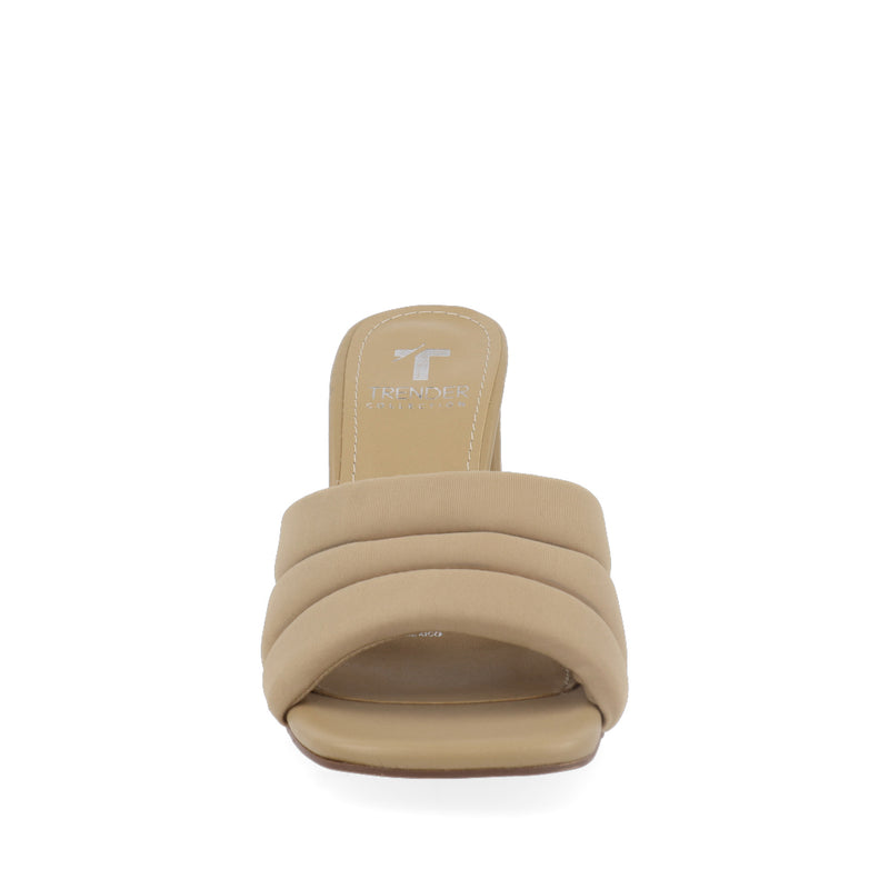 Sandalia de tacón estilo Casual Trender color Beige para Mujer
