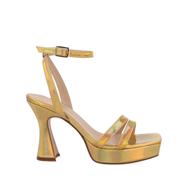 Sandalia de tacón Trender color Oro para Mujer