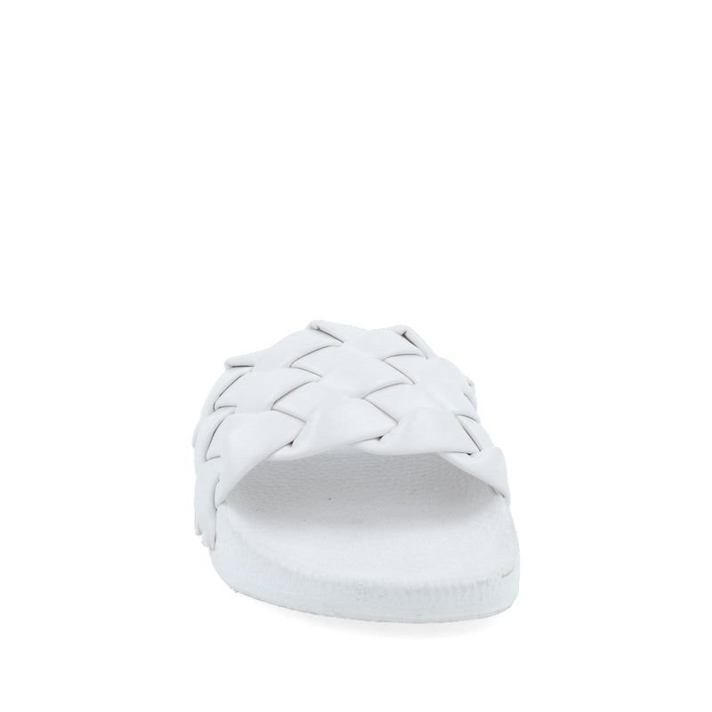 Sandalia Baja Color Blanco Tejida para Mujer
